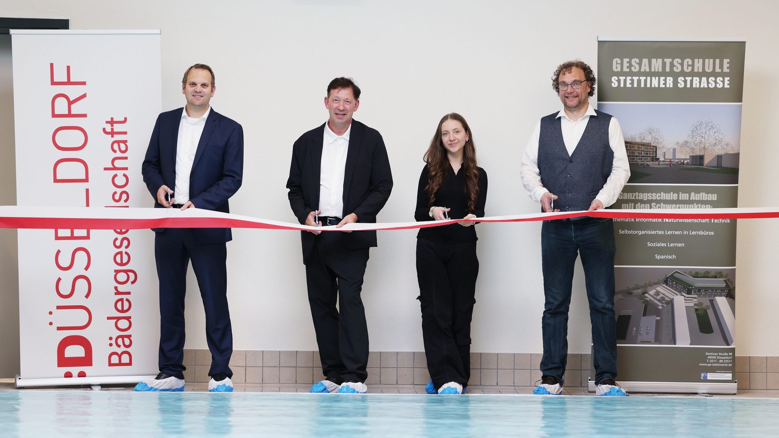 Das Lehrschwimmbecken an der Gesamtschule Stettiner Straße ist eröffnet
